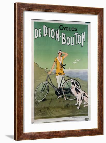 Poster Advertising the 'De Dion-Bouton' Cycles, 1925-Felix Fournery-Framed Giclee Print