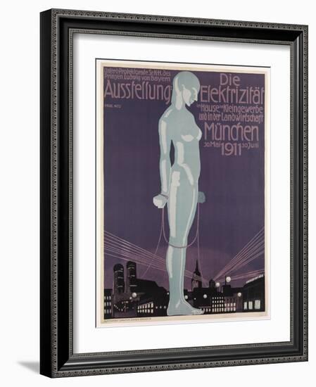 Poster Advertising the 'Electricity Exhibition', Munich, 1911-Paul Neu-Framed Giclee Print