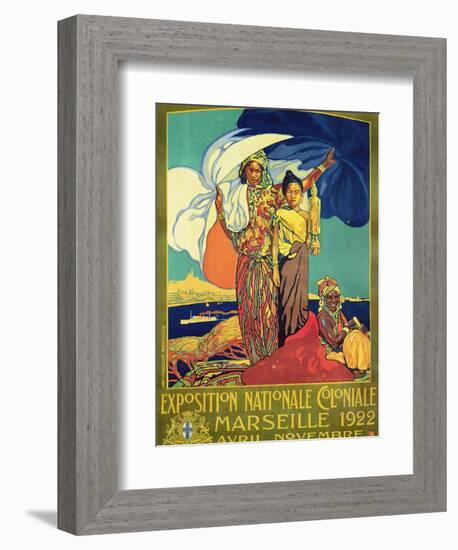 Poster Advertising the 'Exposition Nationale Coloniale', Marseille, April to November 1922-David Dellepiane-Framed Giclee Print