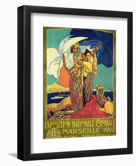 Poster Advertising the 'Exposition Nationale Coloniale', Marseille, April to November 1922-David Dellepiane-Framed Giclee Print