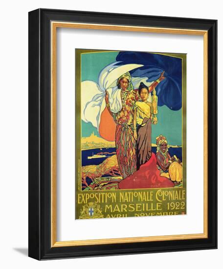 Poster Advertising the 'Exposition Nationale Coloniale', Marseille, April to November 1922-David Dellepiane-Framed Giclee Print