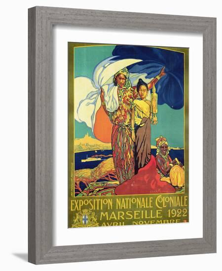 Poster Advertising the 'Exposition Nationale Coloniale', Marseille, April to November 1922-David Dellepiane-Framed Giclee Print