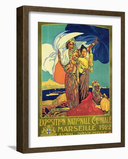 Poster Advertising the 'Exposition Nationale Coloniale', Marseille, April to November 1922-David Dellepiane-Framed Giclee Print