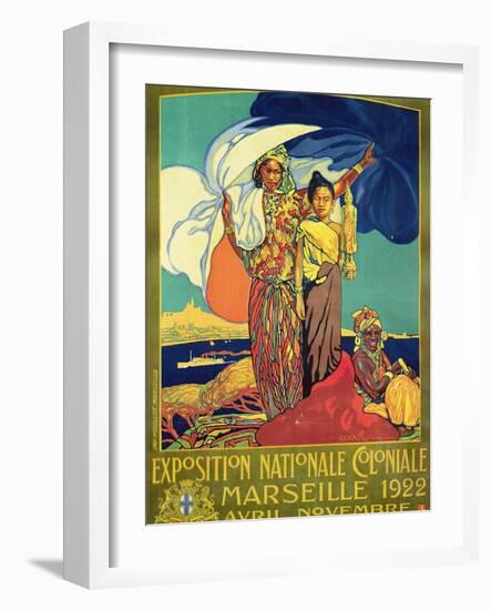 Poster Advertising the 'Exposition Nationale Coloniale', Marseille, April to November 1922-David Dellepiane-Framed Giclee Print