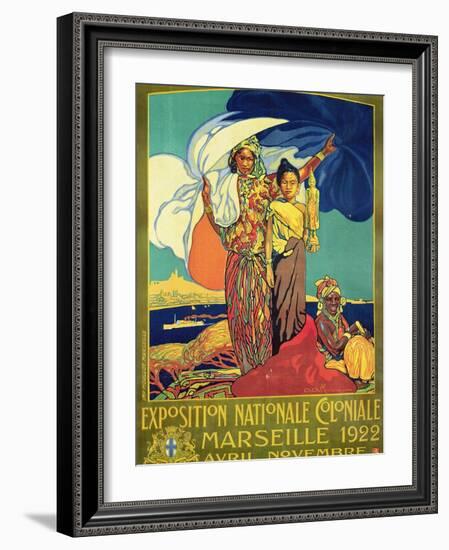 Poster Advertising the 'Exposition Nationale Coloniale', Marseille, April to November 1922-David Dellepiane-Framed Giclee Print