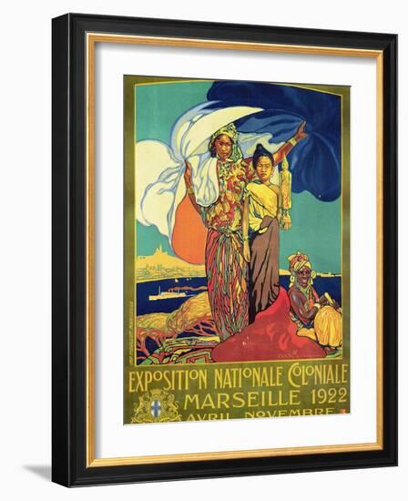 Poster Advertising the 'Exposition Nationale Coloniale', Marseille, April to November 1922-David Dellepiane-Framed Giclee Print