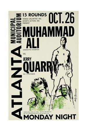 Muhammad Ali Training NEW Door Poster B//W
