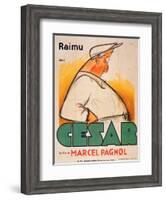 Poster Advertising the Film, 'Cesar with Raimu', by Marcel Pagnol (1895-1974)-French School-Framed Giclee Print