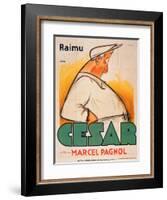 Poster Advertising the Film, 'Cesar with Raimu', by Marcel Pagnol (1895-1974)-French School-Framed Giclee Print