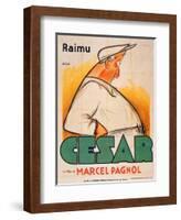 Poster Advertising the Film, 'Cesar with Raimu', by Marcel Pagnol (1895-1974)-French School-Framed Giclee Print
