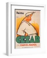 Poster Advertising the Film, 'Cesar with Raimu', by Marcel Pagnol (1895-1974)-French School-Framed Giclee Print