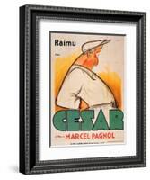 Poster Advertising the Film, 'Cesar with Raimu', by Marcel Pagnol (1895-1974)-French School-Framed Giclee Print