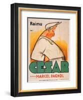 Poster Advertising the Film, 'Cesar with Raimu', by Marcel Pagnol (1895-1974)-French School-Framed Giclee Print