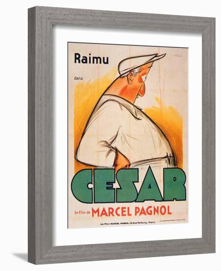 Poster Advertising the Film, 'Cesar with Raimu', by Marcel Pagnol (1895-1974)-French School-Framed Giclee Print