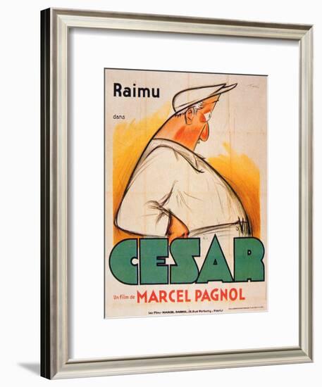 Poster Advertising the Film, 'Cesar with Raimu', by Marcel Pagnol (1895-1974)-French School-Framed Giclee Print