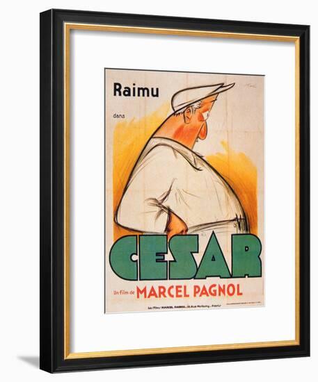 Poster Advertising the Film, 'Cesar with Raimu', by Marcel Pagnol (1895-1974)-French School-Framed Giclee Print