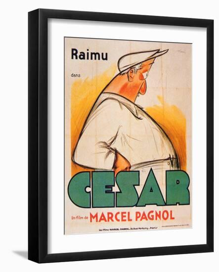 Poster Advertising the Film, 'Cesar with Raimu', by Marcel Pagnol (1895-1974)-French School-Framed Giclee Print