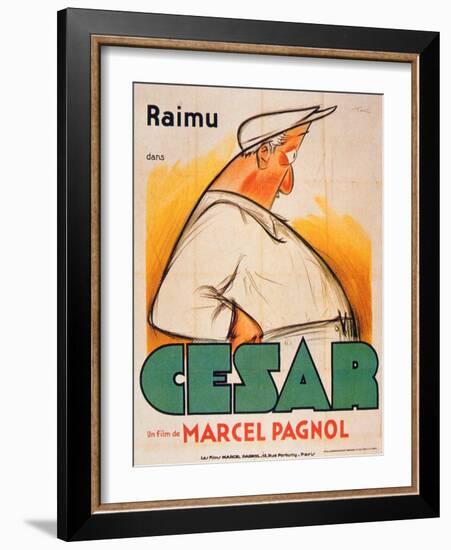 Poster Advertising the Film, 'Cesar with Raimu', by Marcel Pagnol (1895-1974)-French School-Framed Giclee Print