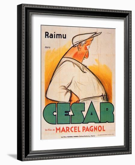 Poster Advertising the Film, 'Cesar with Raimu', by Marcel Pagnol (1895-1974)-French School-Framed Giclee Print