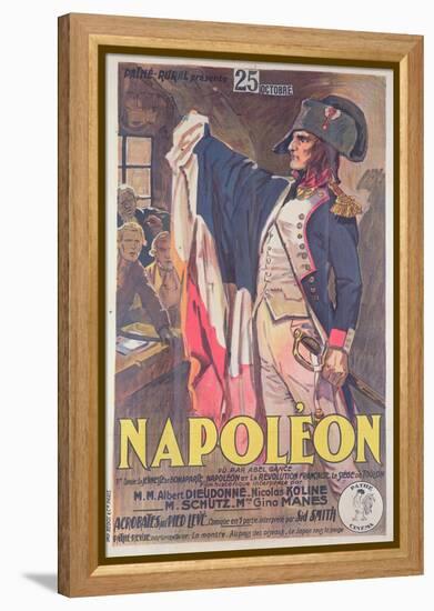 Poster Advertising the Film, 'Napoleon', Written by Abel Gance-French School-Framed Premier Image Canvas