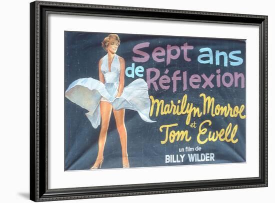 Poster Advertising the Film 'Sept Ans De Reflexion'-null-Framed Giclee Print