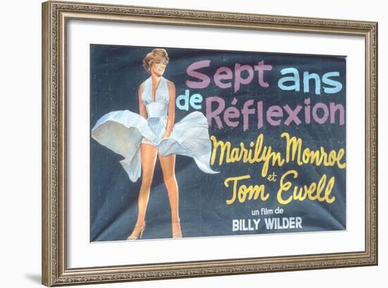 Poster Advertising the Film 'Sept Ans De Reflexion'-null-Framed Giclee Print