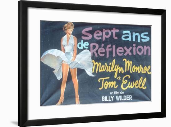 Poster Advertising the Film 'Sept Ans De Reflexion'-null-Framed Giclee Print
