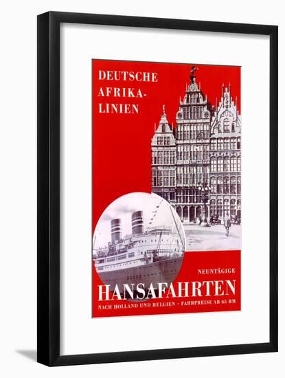 Poster Advertising the German Africa Lines, 1937-null-Framed Giclee Print