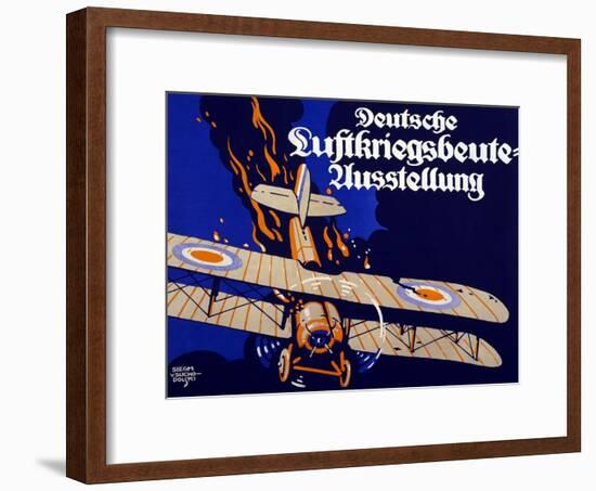 Poster Advertising the German Air War Booty Exhibition, 1918-Siegmund von Suchodolski-Framed Giclee Print