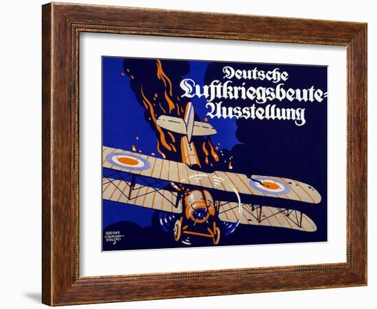 Poster Advertising the German Air War Booty Exhibition, 1918-Siegmund von Suchodolski-Framed Giclee Print