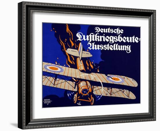 Poster Advertising the German Air War Booty Exhibition, 1918-Siegmund von Suchodolski-Framed Giclee Print