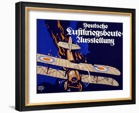 Poster Advertising the German Air War Booty Exhibition, 1918-Siegmund von Suchodolski-Framed Giclee Print