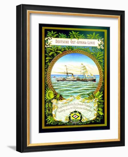 Poster Advertising the German East Africa Line, 1890-German School-Framed Giclee Print