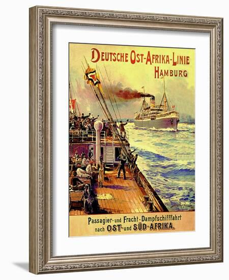 Poster Advertising the German East Africa Line, Hamburg, 1904-Stoewer Willy-Framed Giclee Print