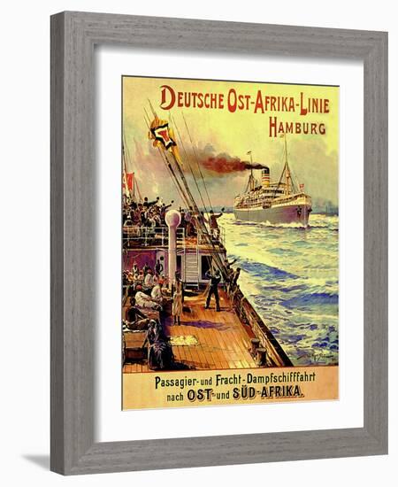 Poster Advertising the German East Africa Line, Hamburg, 1904-Stoewer Willy-Framed Giclee Print