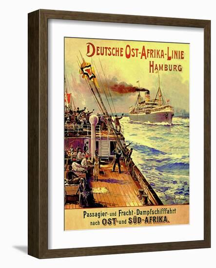 Poster Advertising the German East Africa Line, Hamburg, 1904-Stoewer Willy-Framed Giclee Print