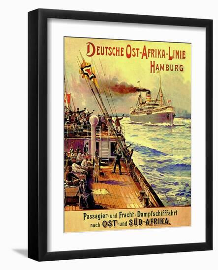 Poster Advertising the German East Africa Line, Hamburg, 1904-Stoewer Willy-Framed Giclee Print