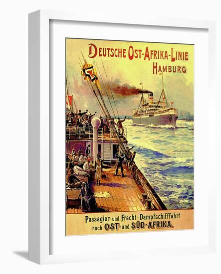 Poster Advertising the German East Africa Line, Hamburg, 1904-Stoewer Willy-Framed Giclee Print