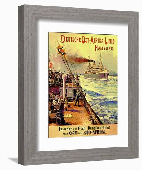 Poster Advertising the German East Africa Line, Hamburg, 1904-Stoewer Willy-Framed Giclee Print