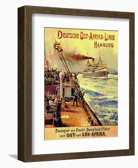 Poster Advertising the German East Africa Line, Hamburg, 1904-Stoewer Willy-Framed Giclee Print