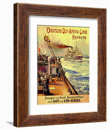 Poster Advertising the German East Africa Line, Hamburg, 1904-Stoewer Willy-Framed Giclee Print