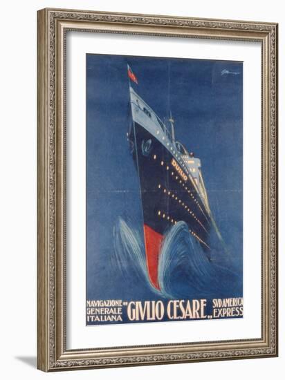 Poster Advertising the 'Giulio Cesare'-Italian School-Framed Giclee Print