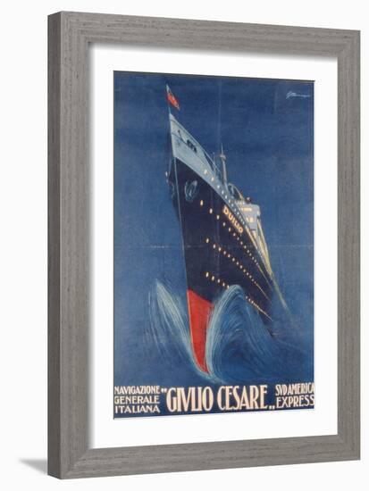 Poster Advertising the 'Giulio Cesare'-Italian School-Framed Giclee Print