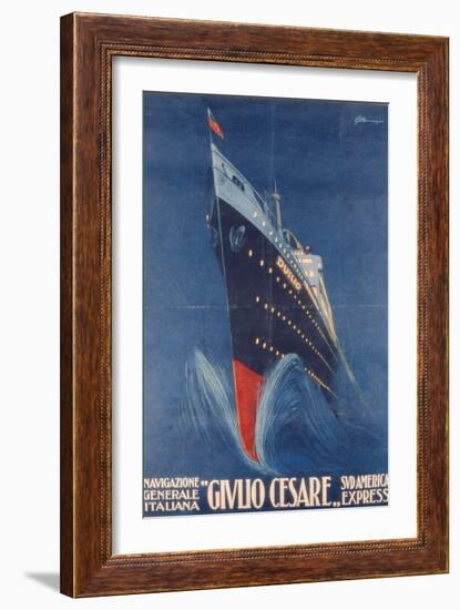 Poster Advertising the 'Giulio Cesare'-Italian School-Framed Giclee Print