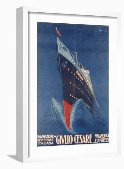 Poster Advertising the 'Giulio Cesare'-Italian School-Framed Giclee Print