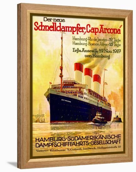 Poster Advertising the Hamburg Southern Line, 1927-null-Framed Premier Image Canvas