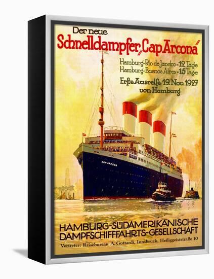 Poster Advertising the Hamburg Southern Line, 1927-null-Framed Premier Image Canvas