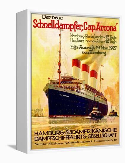 Poster Advertising the Hamburg Southern Line, 1927-null-Framed Premier Image Canvas