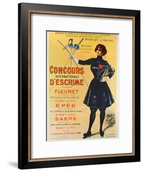 Poster Advertising the International Fencing Competitions, 1900-Pal-Framed Giclee Print