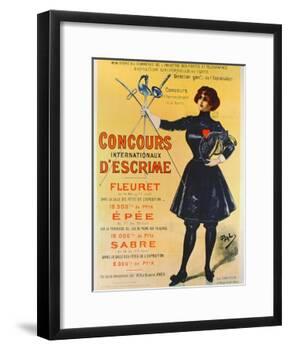 Poster Advertising the International Fencing Competitions, 1900-Pal-Framed Giclee Print